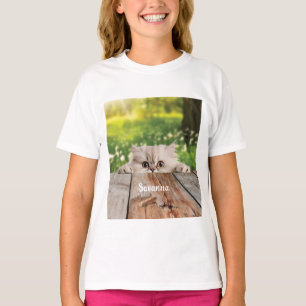 T-shirt Cute Perse Peeking Chat