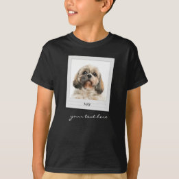 T-shirt Cute Pet Dog Photo Personnalisée Anniversaire