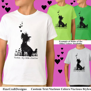 T-shirt Cute Pet Yorkie Terrier Nom Personnalisé Ou Citati