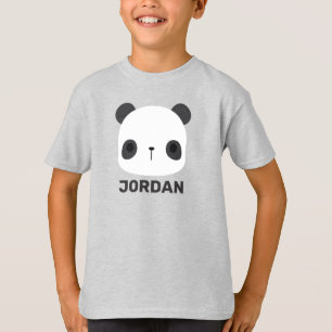 T-shirt Cute petit ours Panda avec nom personnalisé