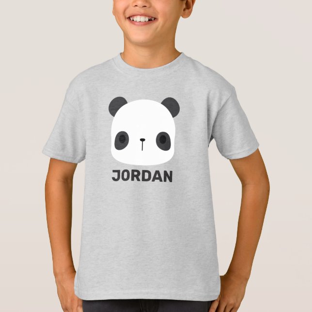 T-shirt Cute petit ours Panda avec nom personnalisé