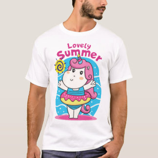 T-shirt Cute petite licorne 1
