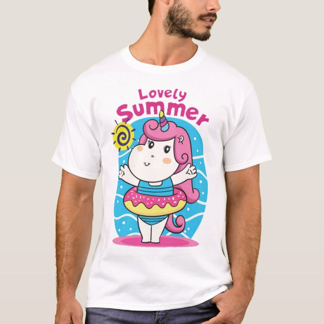 T-shirt Cute petite licorne 1 (Devant)