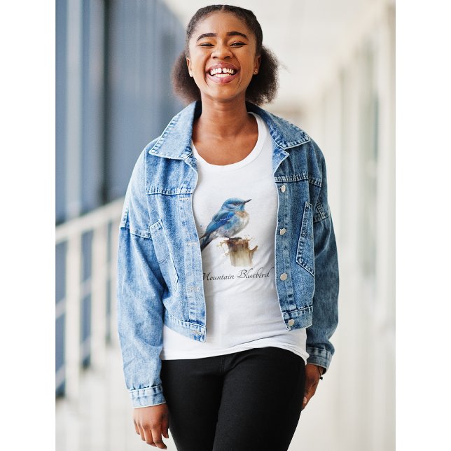 T-shirt Cute Petite Montagne Bluebird Aquarelle, personnal (Créateur téléchargé)