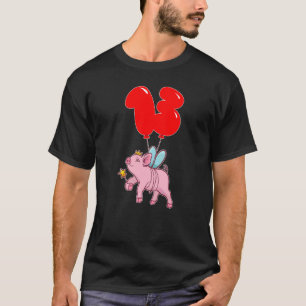 T-shirt Cute Pig Fairy 13e anniversaire de la fête de ball