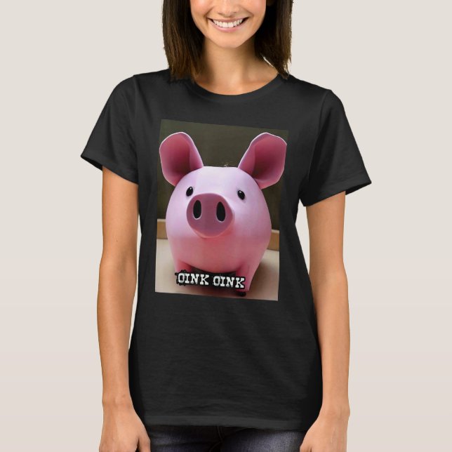 T-shirt Cute Pig Piggie Oink Oink 59 (Devant)