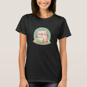 T-shirt Cute Pig Profite Du Tofu Adorable Animal Aime Déli