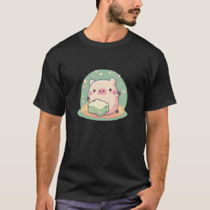 T-shirt Cute Pig Profite Du Tofu Adorable Animal Aime Déli