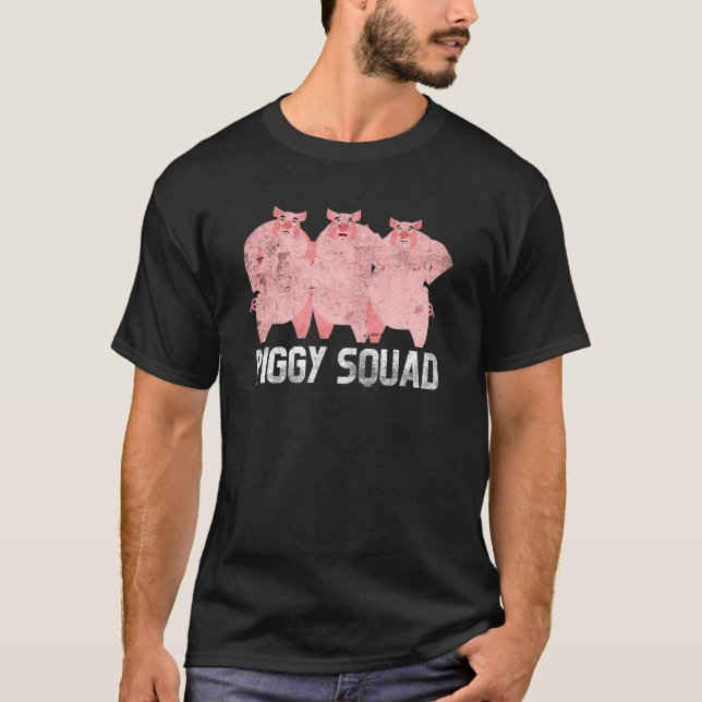 T-shirt Cute Piggy Squad Agriculteurs Animal Pigs Agricult (Devant)
