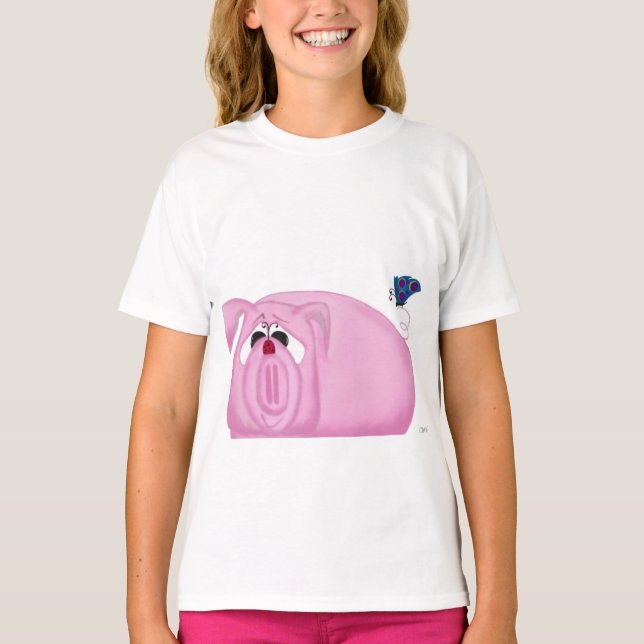 T-shirt Cute Piglet Chumley Et De Beaux Amis (Devant)