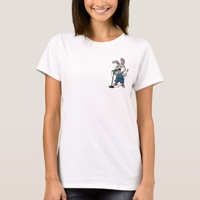 T-shirt Cute Pink Succulent Plant Character with Dew Drops (Devant)
