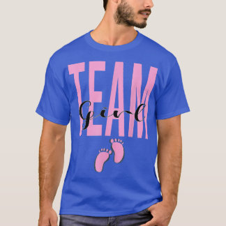 T-shirt Cute Pink Team Girl Genre révéler l'idée de la fêt