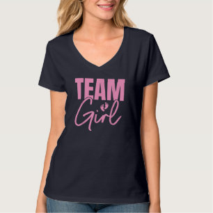 T-shirt Cute Pink Team Girl Genre révéler l'idée de la fêt