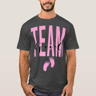 T-shirt Cute Pink Team Girl Genre révéler l'idée de la fêt