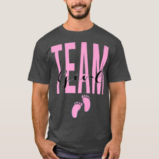 T-shirt Cute Pink Team Girl Genre révéler l'idée de la fêt