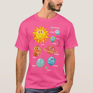 T-shirt Cute Planets Galaxy Astronome de science spatiale