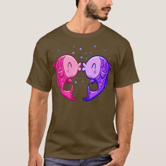 T-shirt Cute Poisson Baiser Coeur Aquarium Aquarist