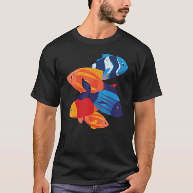 T-shirt Cute Poisson Pêche Aquarium Aquarium Aquarium Grap (Devant)
