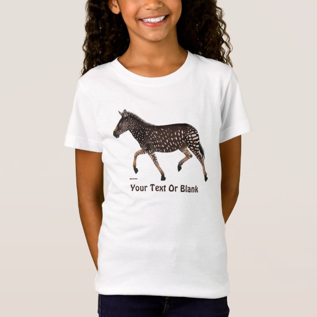 T-Shirt Cute Polka Dot Zebra (Devant)