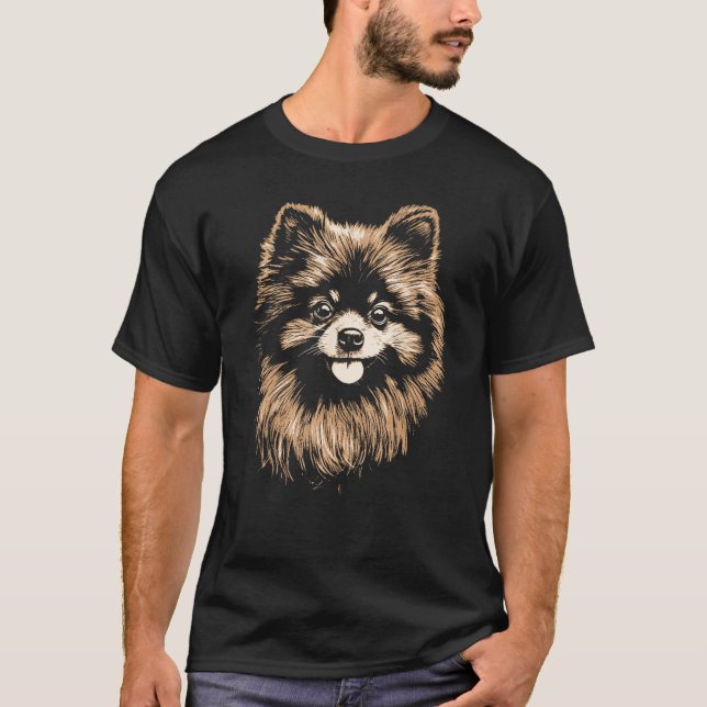 T-shirt Cute Pomeranian Dog Pet Adorable Animals (Devant)