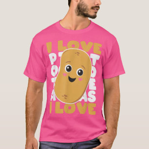 T-shirt Cute Pomme de terre Kawaii Style I Love Pommes de