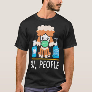 T-shirt Cute Poodle Chien Visage Masque Masque Main Saniti