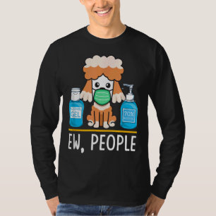 T-shirt Cute Poodle Chien Visage Masque Masque Main Saniti
