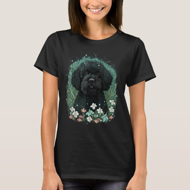 T-shirt Cute Portie Dog on Portuguese Water Dog (Devant)