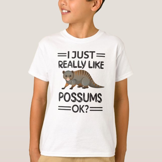 T-shirt Cute Possum Girl Opossum Lover Possum Whisperer (Devant)