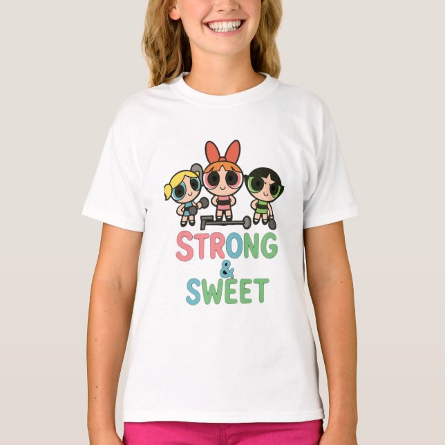 T-shirt Cute Powerpuff Girls Trio – Sweet & Strong Cartoon (Devant)