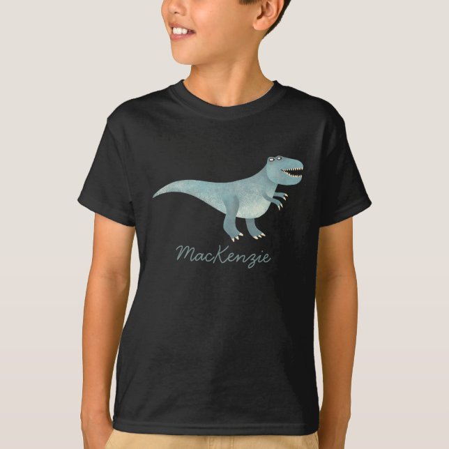 T-shirt Cute préhistorique T-Rex Dinosaur Personnalisé (Devant)