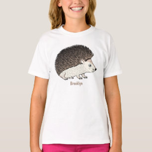 T-shirt Cute prickly hedgehog cartoon