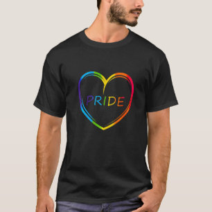 T-shirt Cute Pride Coeur Lgbtq Lesbian Rainbow Apparel Gay