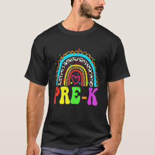 T-shirt Cute PrK Leopard Arc-En-Ciel Retour À L'École Prem