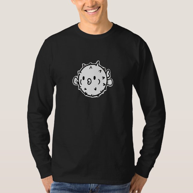 T-shirt Cute Puff Puffer Poisson Pufferfish Graphique (Devant)