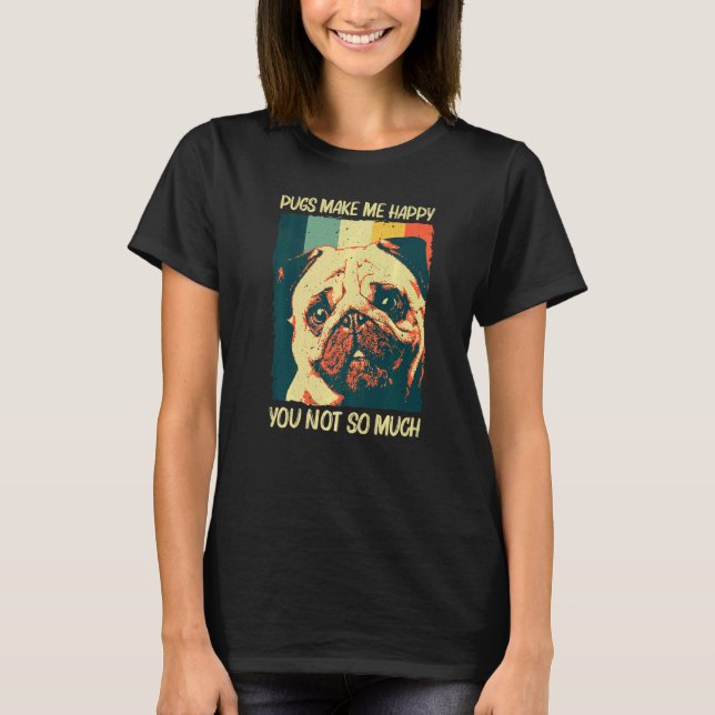 T-shirt Cute Pug For Men Women Pet Dog Puppy Breed Pug (Devant)