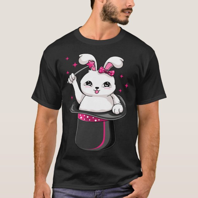 T-shirt Cute Rabbit In A Hat  Magician Performer Illusioni (Devant)