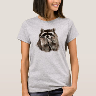 T-shirt Cute Raccoon souffler Baisers Humour art animal