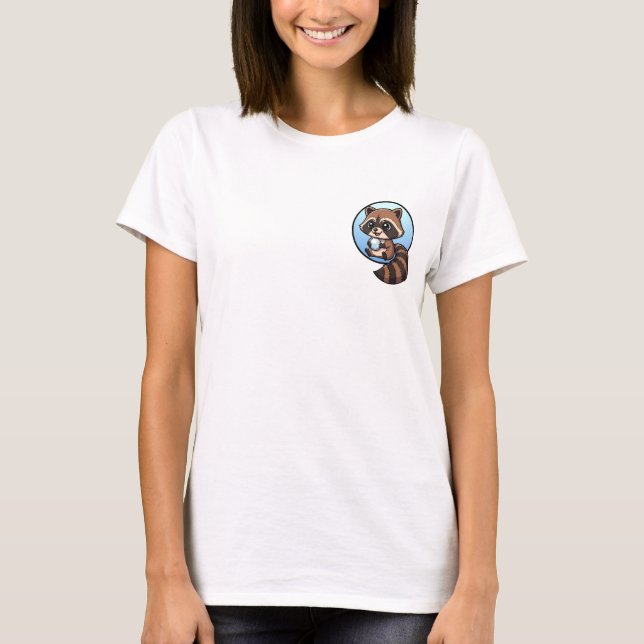 T-shirt Cute Raccoon with Glowing Orb (Devant)