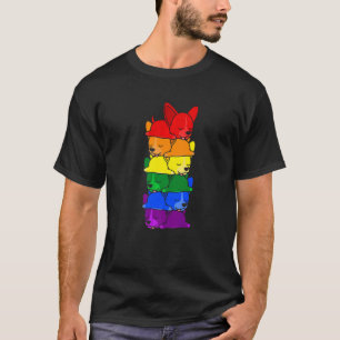 T-shirt Cute Rainbow Chihuahua Gay pride Lgbt Puppy