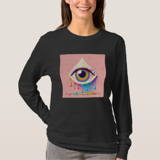 T-shirt Cute Rainbow Eye Illustration Colorful Tears Uniqu