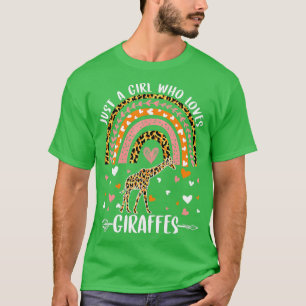 T-shirt Cute Rainbow Leopard Juste Une Fille Qui Aime La G