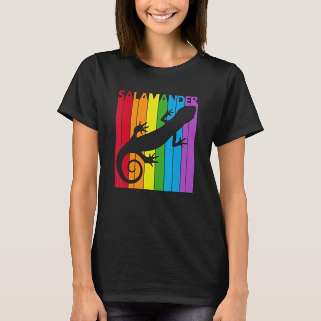 T-shirt Cute Rainbow Salamander animal (Devant)