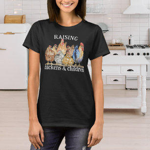 T-shirt Cute Raising Poulets & Enfants Homestead Mama