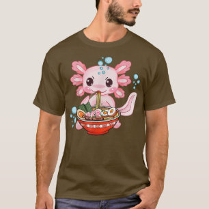 T-shirt Cute Ramen Aolotl nouilles japonais Anime Otaku Nu