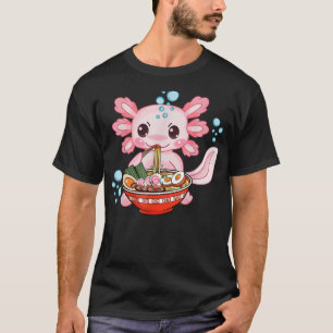 T-shirt Cute Ramen Aolotl nouilles japonais Anime Otaku Nu