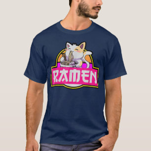 T-shirt Cute Ramen Chat Kawaii Anime Japonais Amateur de n