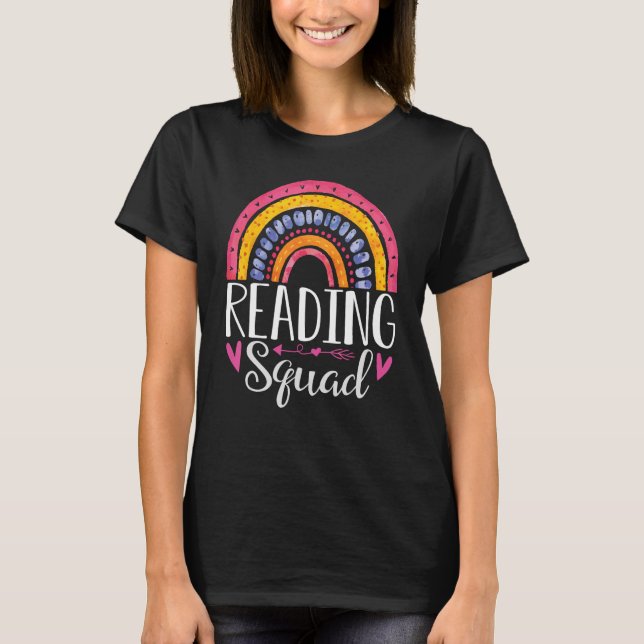 T-shirt Cute Reading Squad Lecture Interventionniste Ensei (Devant)