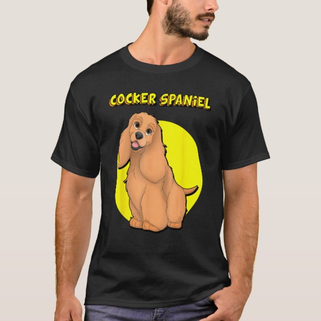 T-shirt Cute Red Cocker Spaniel (Devant)