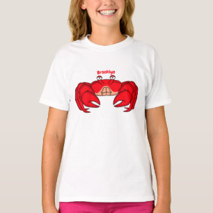 T-shirt Cute red crab cartoon